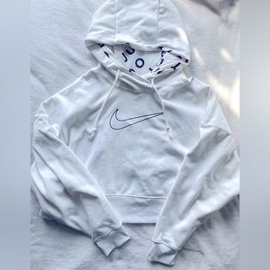 White Nike crop hoodie